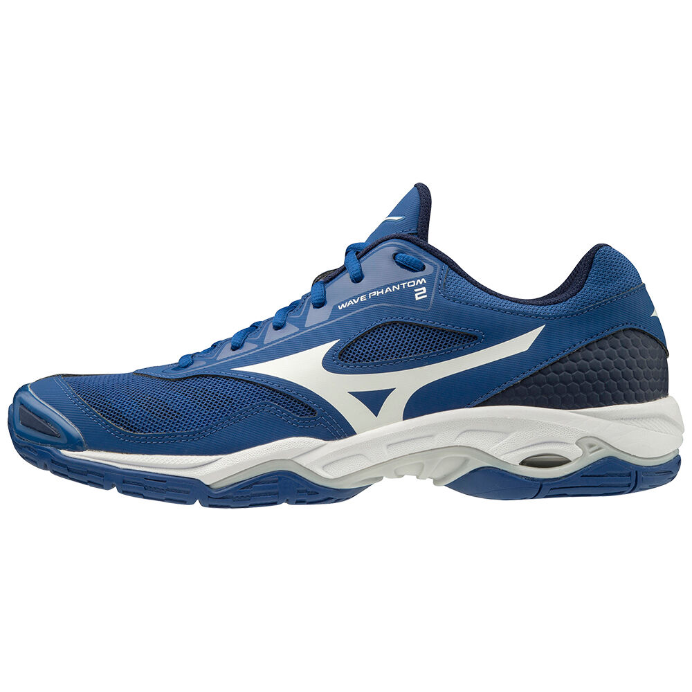 Zapatillas Balonmano Mizuno WAVE PHANTOM 2 Mujer Azules/Blancas/Azules Outlet WJXL-50721